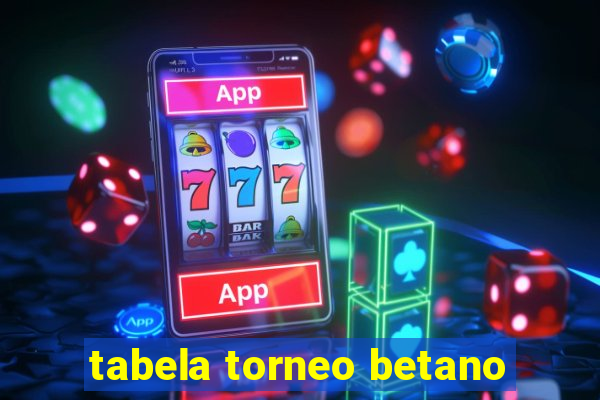 tabela torneo betano